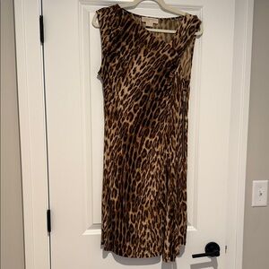 Michael Kors One Shoulder Leopard Print Dress
